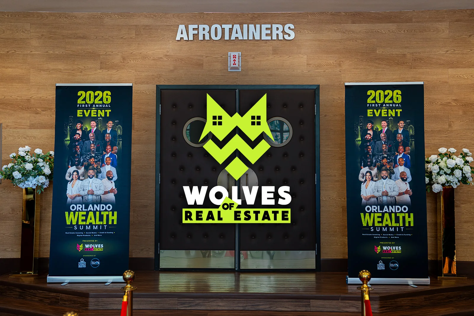 Orlando Wealth Summit event banners designed for Wolves of Real Estate